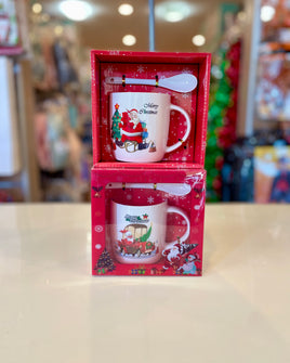 Christmas ceramic mug & spoon fts15603