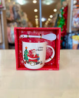Christmas ceramic mug & spoon fts15603