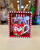 Christmas ceramic mug & spoon fts15604