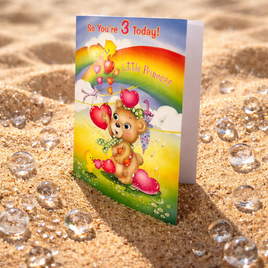 Greeting Card 3rd Birthday Girl ace382