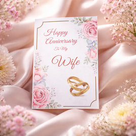 Greeting Card Wedding Anniversary Wife ace432