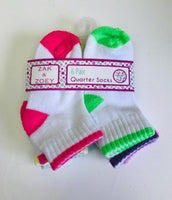 Girls Quarter Socks 2T-4T