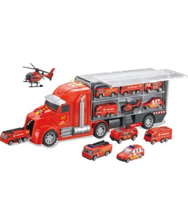Toy Truck w/Die Cast Vehicles