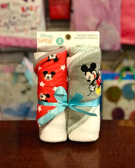 Hooded Towel 2pk Mickey 4sea-55536