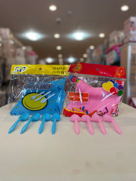 Party Spoons Colored 50pk