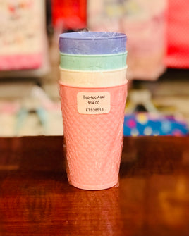 Cup 4pc Asst Colors fts28518