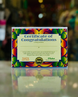 Certificate of Congratulations BPSCG084