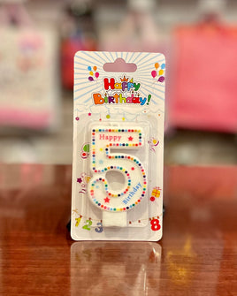 Bday Candle Dots #5 FTS19865-5