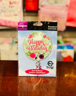 Balloon Bday Floral Circ BE81182