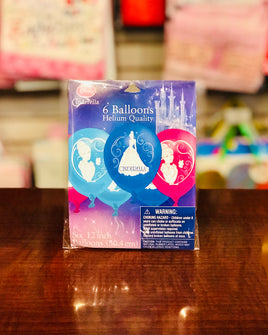 Balloon Cinderella 6pk AM119664