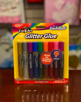 Craft Glue-Glitter Tubes 9ct CA11300