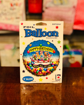 Balloon Bday Us Cake
