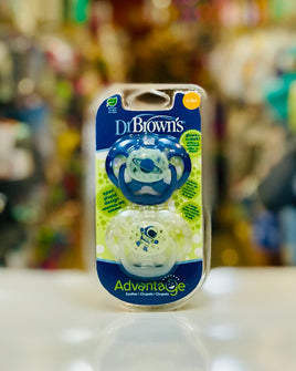 DB Pacifier GID 2pk 6-18m B/G PA22004