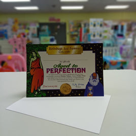 Certificate Aged to Perfection BPSCG030