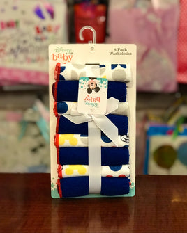 Washcloth 8pk Mickey 4sea-55580