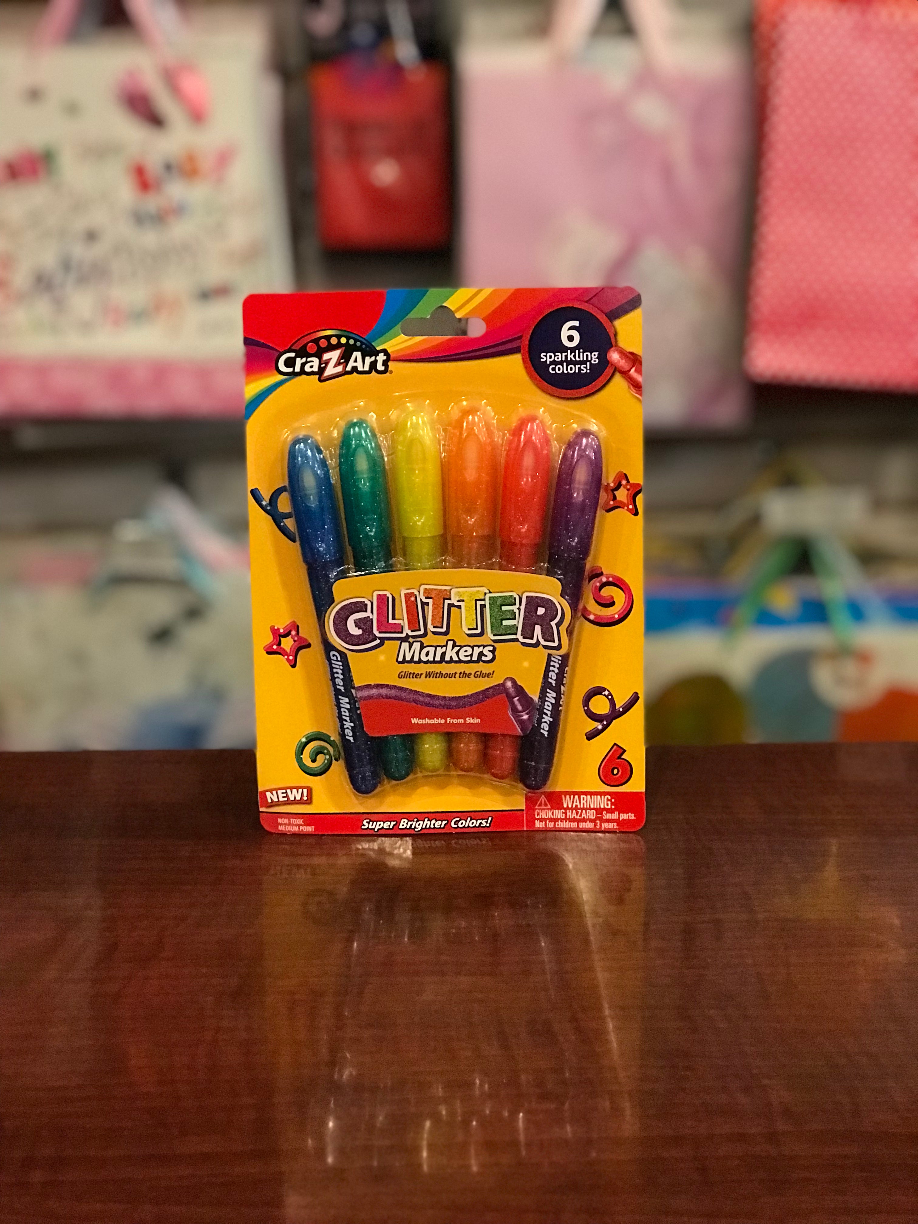 6 ct. Glitter Markers