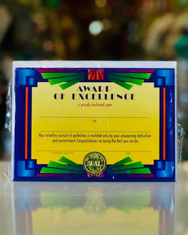 Certificate Award of Excellence BPSCG078