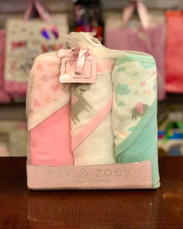 Hooded Towel 3pk Elephant 4sea-74997