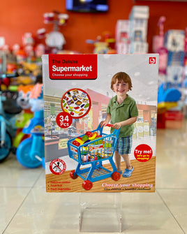 Toy Shopping Trolley Blue Ftoy2021064