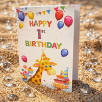 Greeting Card 1st Birthday Boy ace377