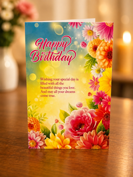 Greeting Card Birthday Flowers ace477