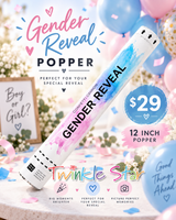 Gender Reveal Popper 12\" fts26226
