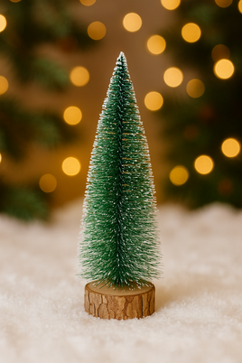 Christmas tree ornament white tips 8" fts15658