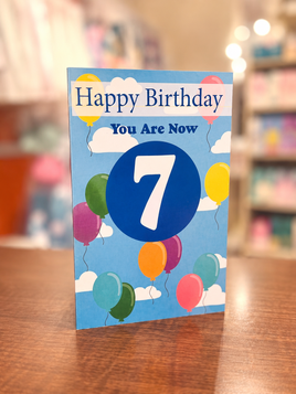 Greeting Card 7th Birthday Boy ace389