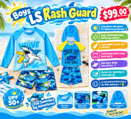 Boys LS Rash Guard 2pc fts40546