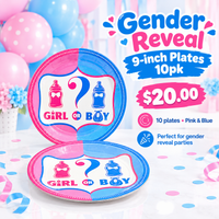Gender Reveal 9\" Plates 10pk FTS32531