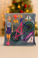 Doll 11.5" w/Bike fts17967
