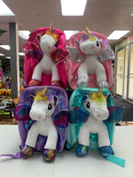 Plush Unicorn w/Wings Backpack