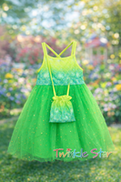 Girl Dress Mermaid Print w/Purse fts40487