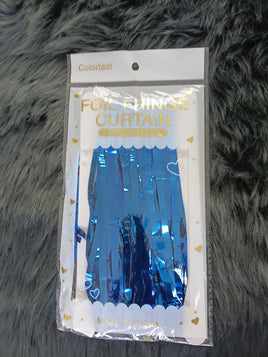 Party Foil Curtain Blue fts19885blu