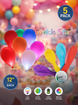 LED Lighting balloon 5pk 12\" fts26074