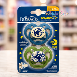 DB Pacifier GID 2pk 6-18m B/G PA22004