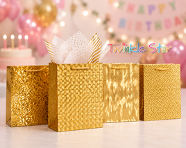 Gift bag gold 12*16\" fts26169