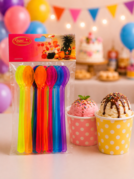 Party Spoons Florescent 12pk fts28361
