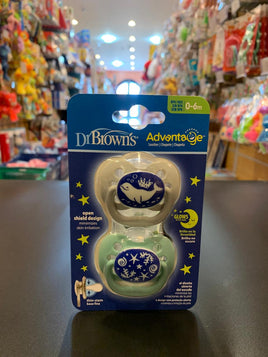 DB Pacifier/Glow 2pk 0-6m PA12003