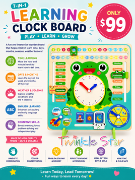 Wooden Clock & Calender FTS32454