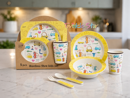 Bamboo Fiber feeding set 5pc fts26001