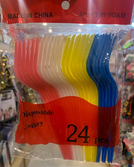 Party Forks Colored 24pk