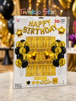 Balloon Set 28pc Blk & Gold fts20086