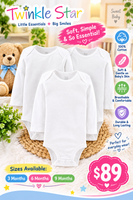 Baby Onesie Long Sleeve 3pk fts40307