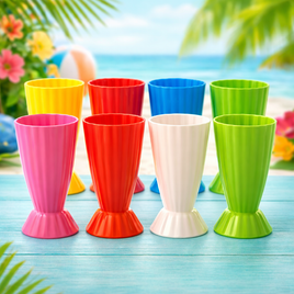 Pedestal Colored Cups 6pc fts29155