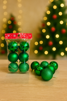 Christmas balls single color 6pk fts15633