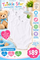 Baby Onesie Sleeveless 3pk FTS40309