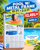 Pool w/Metal Frame 10ftx2.5ft FTS29502