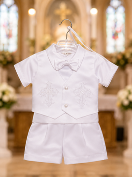 Boy Christening Outfit Embroidery SP fts40585