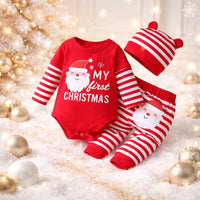 Christmas PJ 3pc Suit fts40472